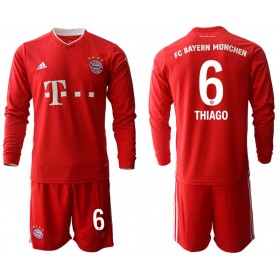 Fußballtrikots FC Bayern München Thiago Alcantara 6 Kinder 2020-2021 Langarm Heimtrikotsatzsatz kaufen